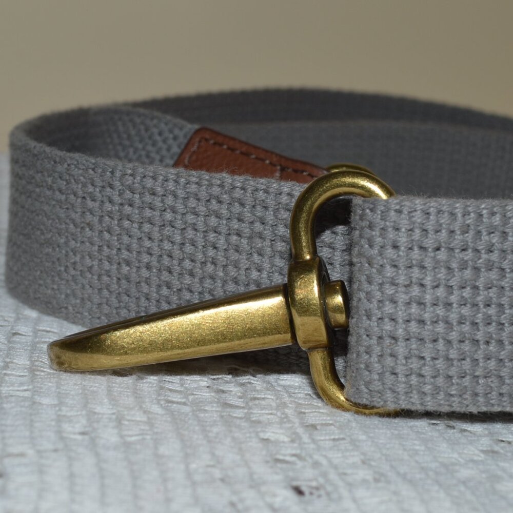 Fossil Gray Canvas Web Replacement Strap 1 1/4" W… - image 3